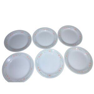 Corelle Peach Garland Bread and Butter Plates Set of 6